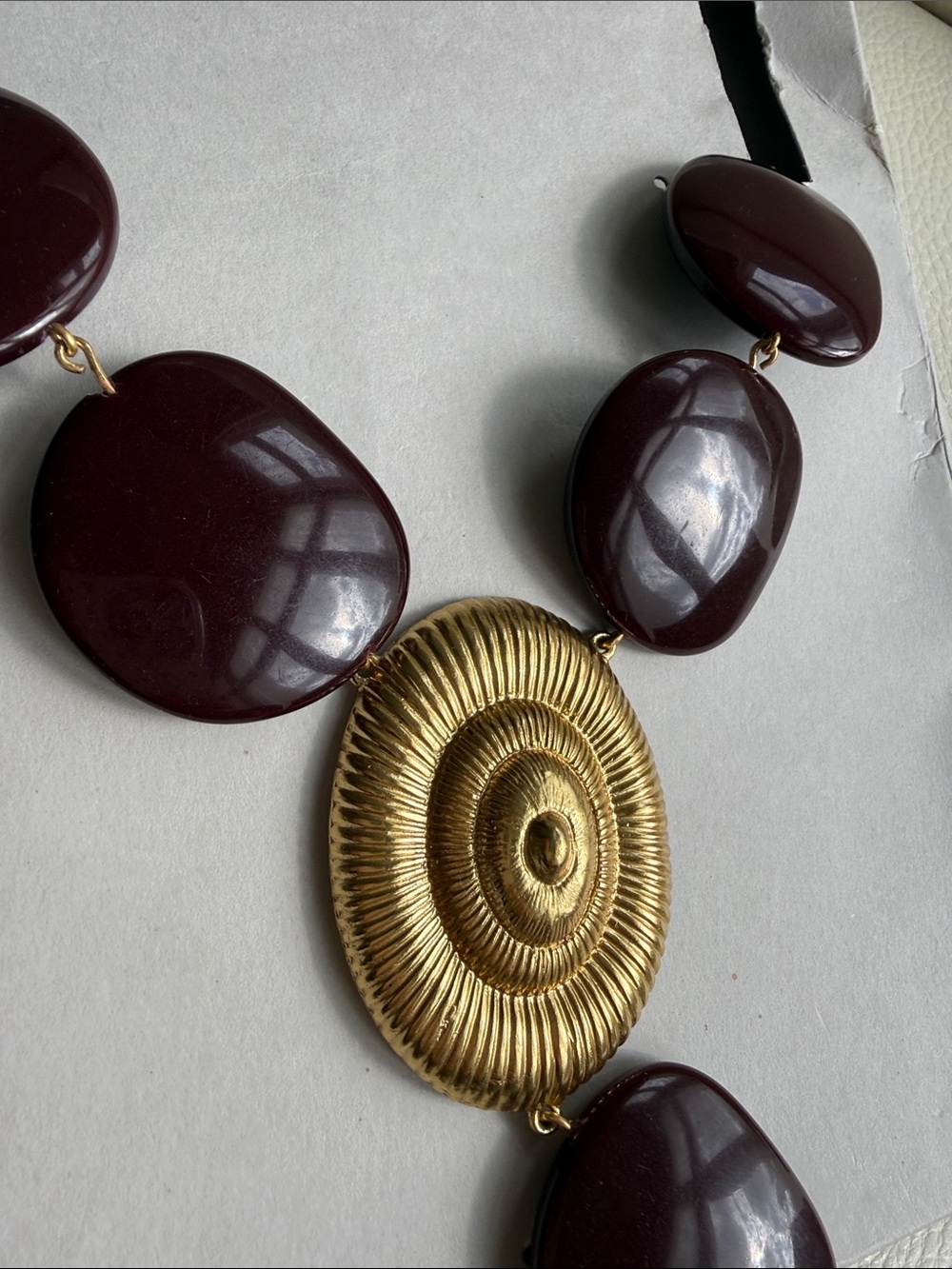 Zara Gold Color Shell Necklace - Picture 12 of 13